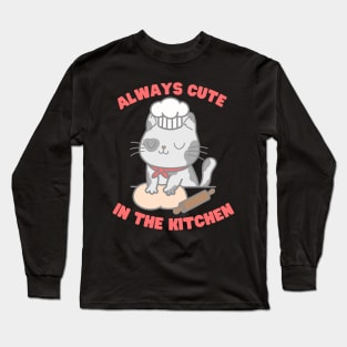 Cooking Cat Long Sleeve T-Shirt